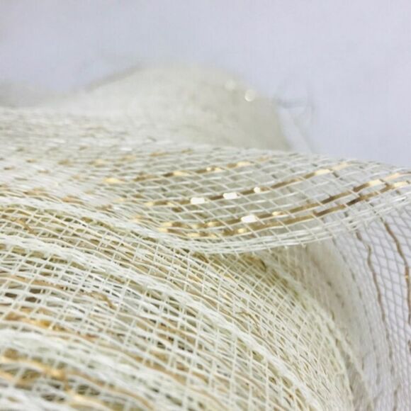 Christmas Ribbon Green White Metallic LOT Of 2 - Picture 7 of 8